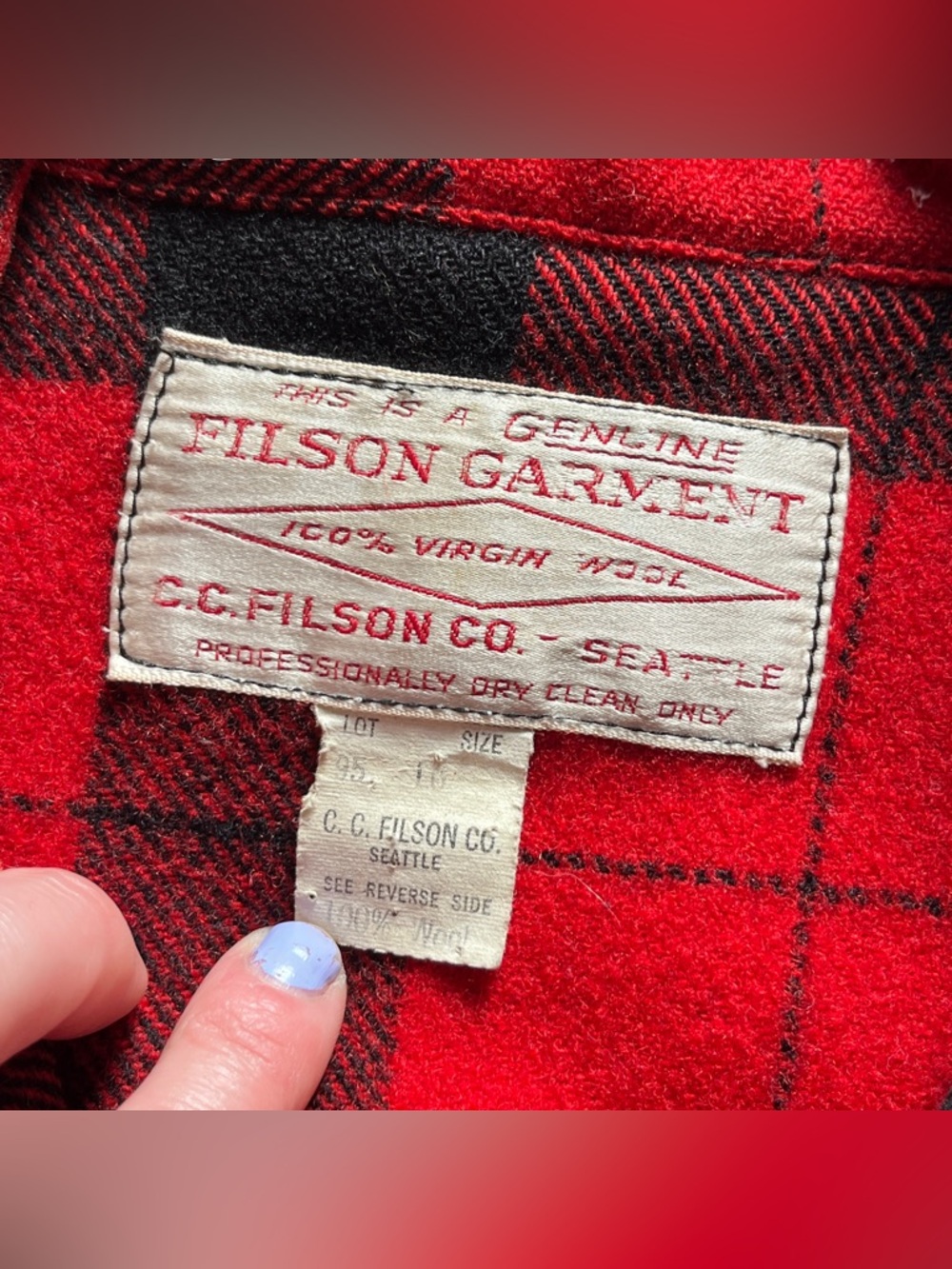 Vintage Filson Mackinaw Cruiser Wool Cape Coat - Picture 3 of 12
